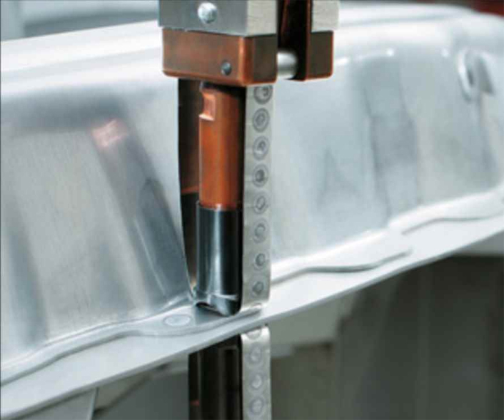 Engine oil pan baffle spot welding resistance welding production process