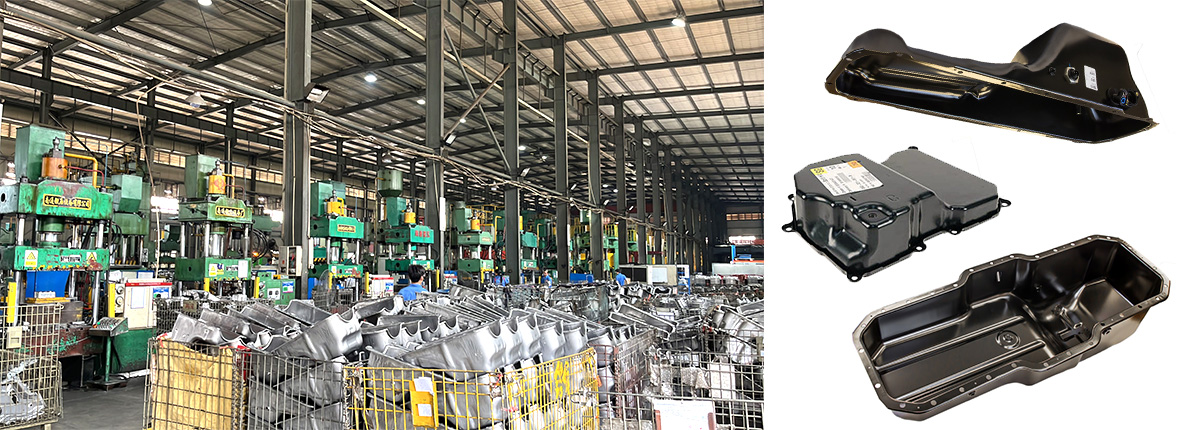 Engine oil pan ,engine oil sump,transmission oil pan ,transmission oil sump production workshop